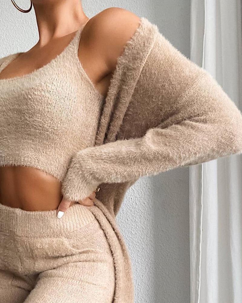 Warme, gemütliche 3-teilige Loungewear-Sets