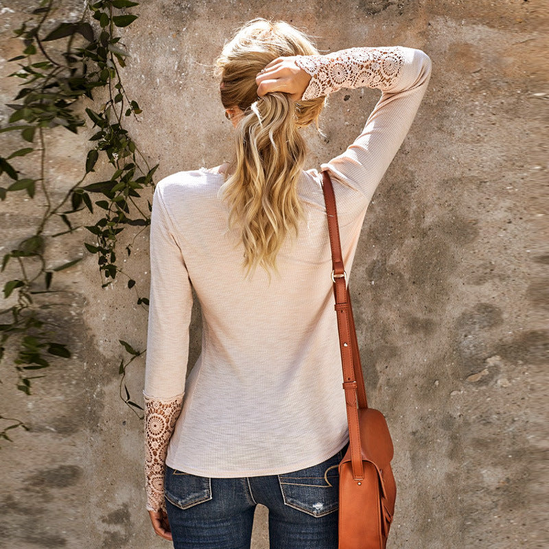 Camisa casual bohemia de manga larga