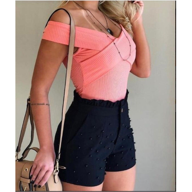 Chic Beaded Shorts (Color Options)