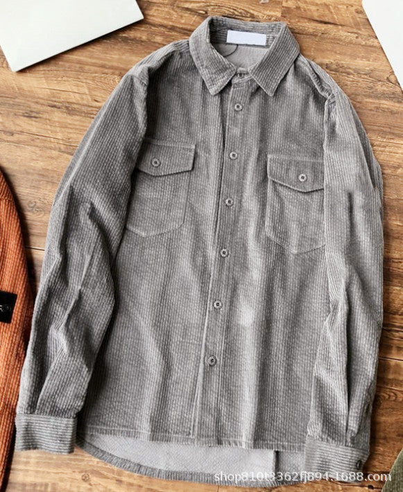 Men's Long-Sleeve Corduroy Shirt