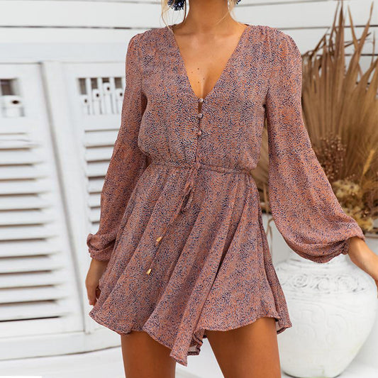 Strandshorts-Jumpsuit mit Kordelzug