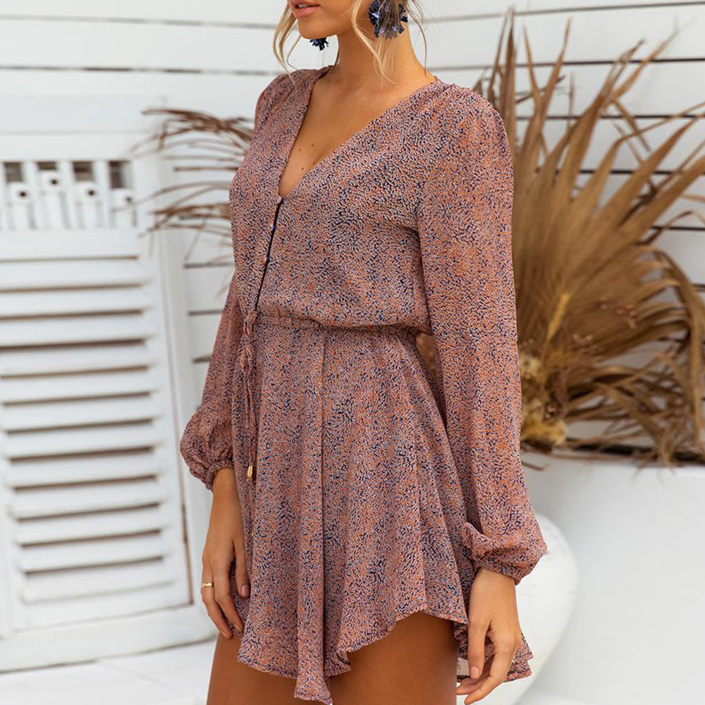 Strandshorts-Jumpsuit mit Kordelzug