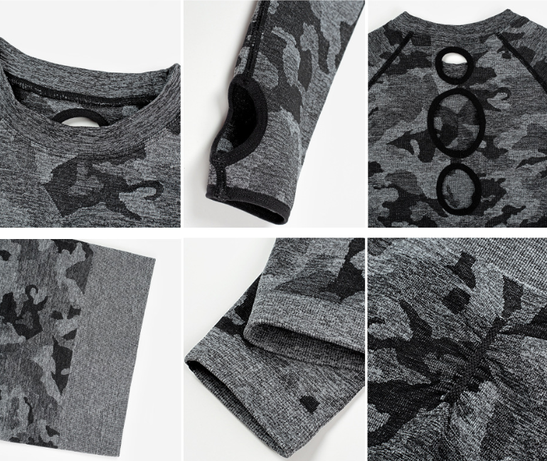 Conjunto de ropa deportiva de camuflaje