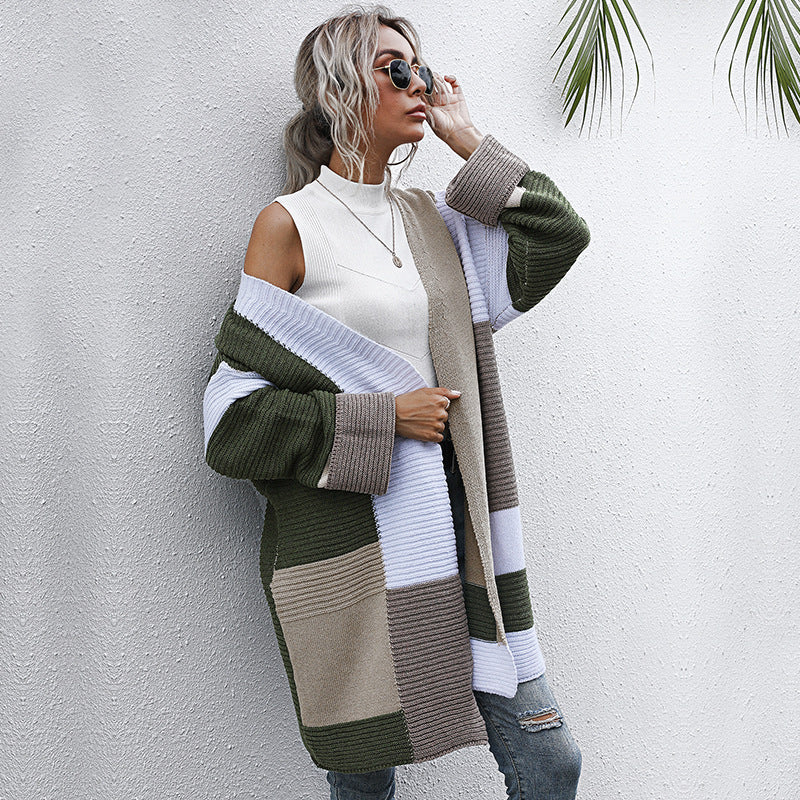 Sage Color Block Knit Sweater