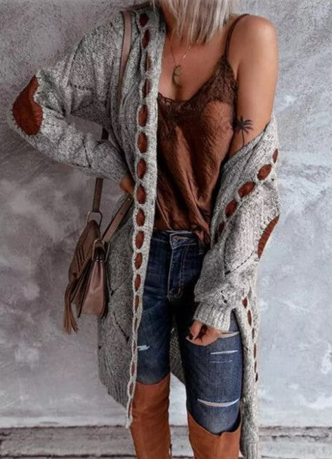 Knitted Long Sleeve Cardigan Sweater