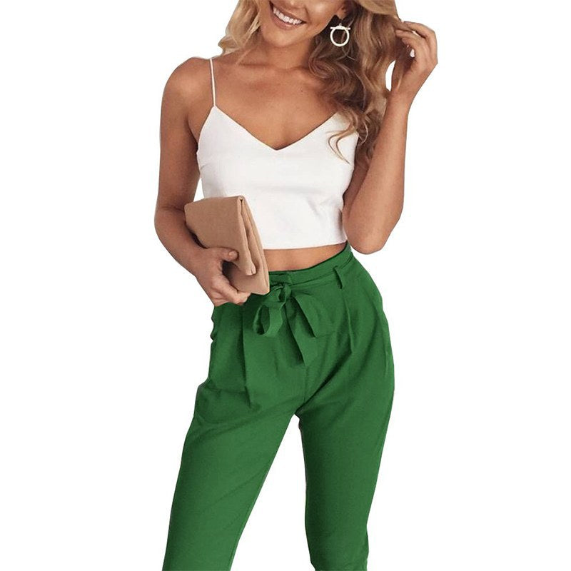 Conjunto de pantalones casuales camisola de dos piezas