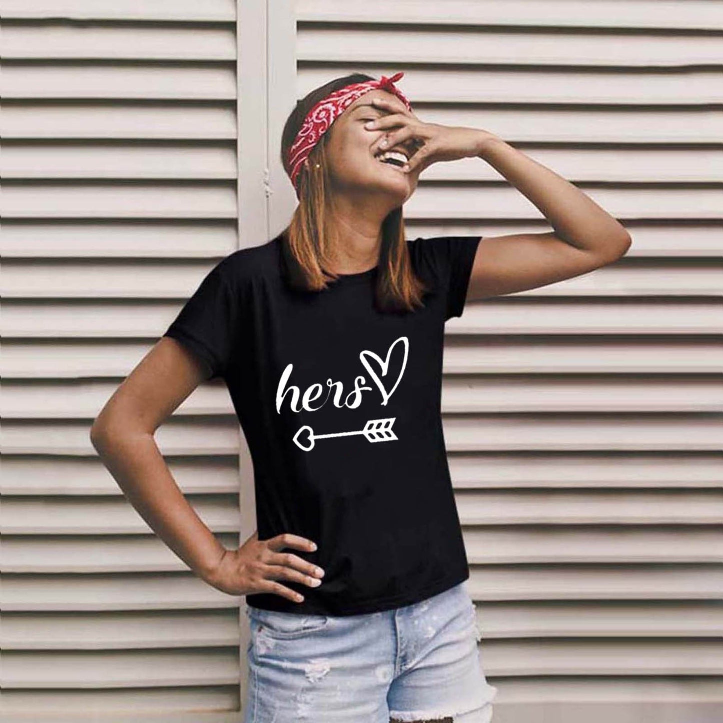 His & Hers Cupids Arrow Valentine's Day Couples T-shirt