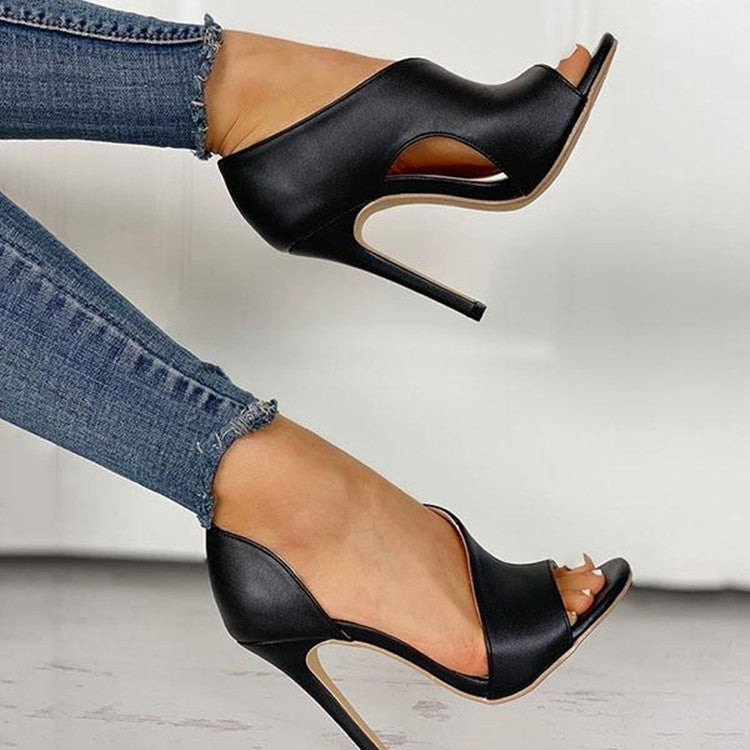 Stiletto Peep Toe Heels (Farboptionen)