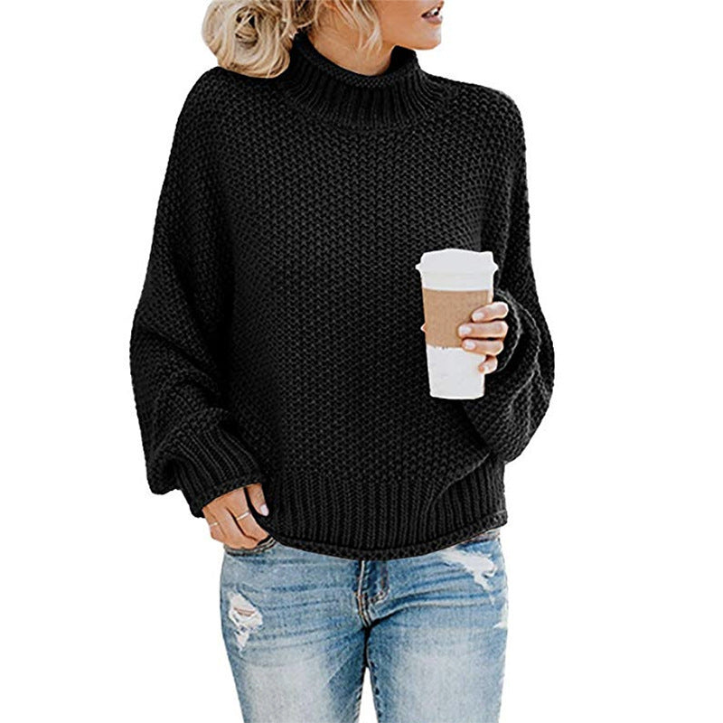 Thick Thread Mid-Turtleneck Sweater