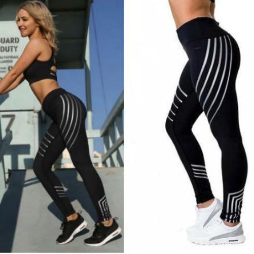 Leggings deportivos finos con forma geométrica