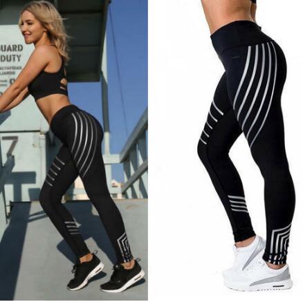 Leggings deportivos finos con forma geométrica