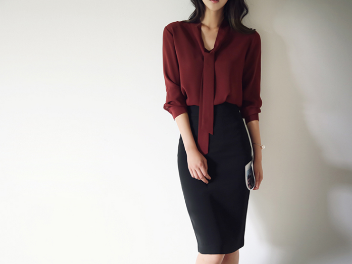 Bow-Ties for Gals Chiffon Shirt