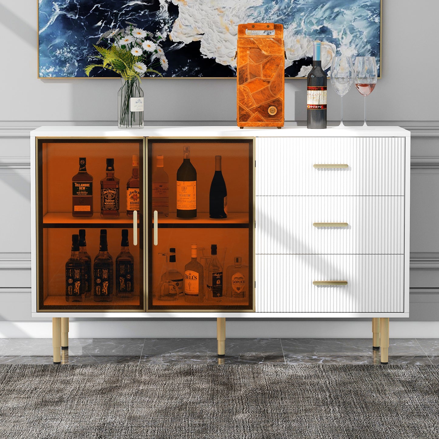 Mueble buffet aparador moderno blanco