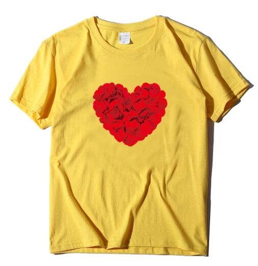 Valentine's Day Couples Rose Love Short Sleeve Shirt