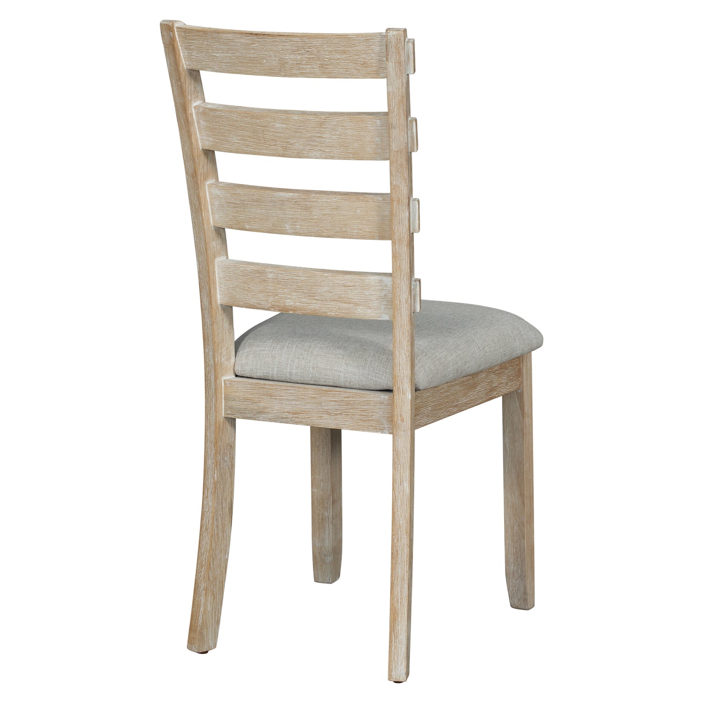 Juego de mesa de comedor de madera Chevron de 6 piezas con banco