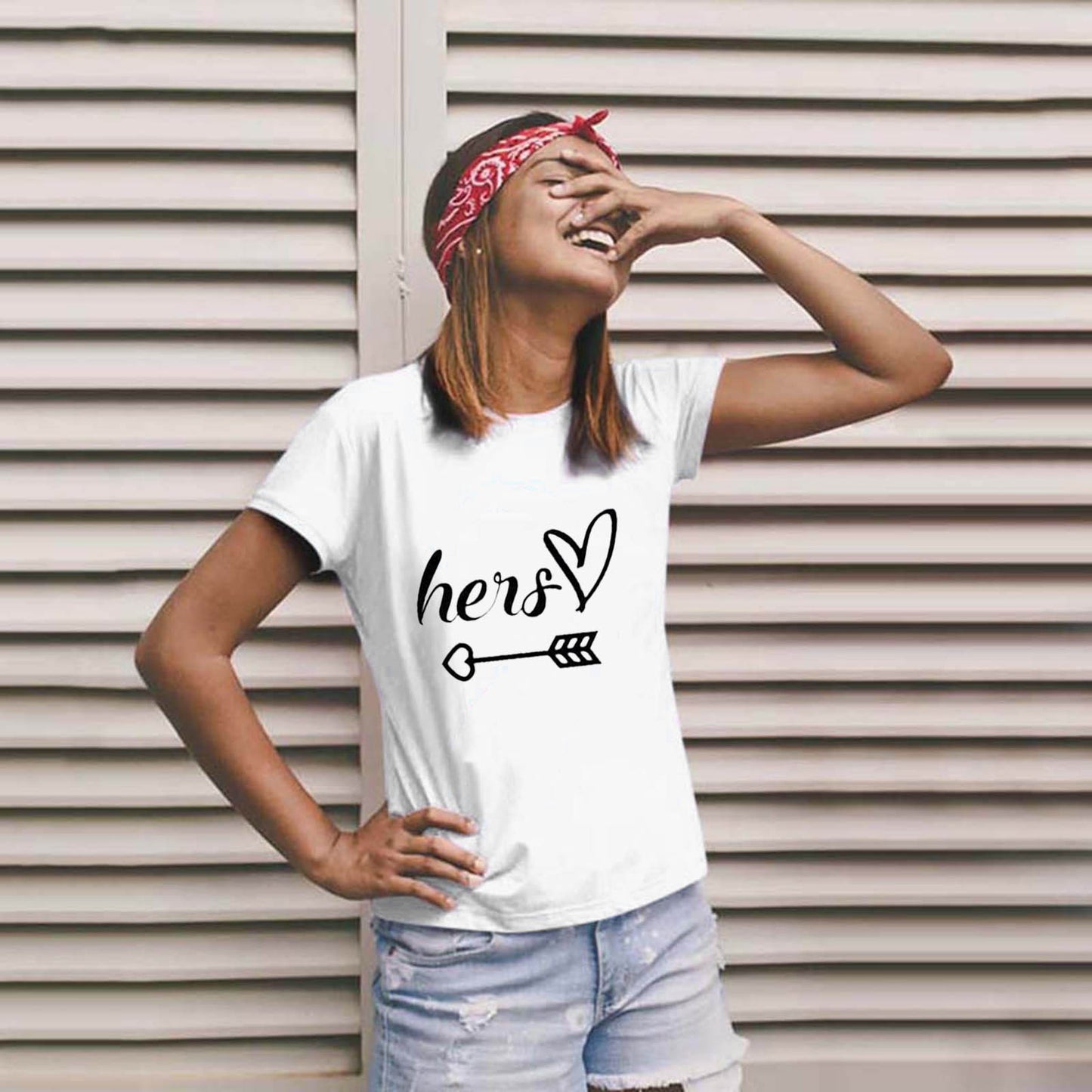 His & Hers Cupids Arrow Valentine's Day Couples T-shirt