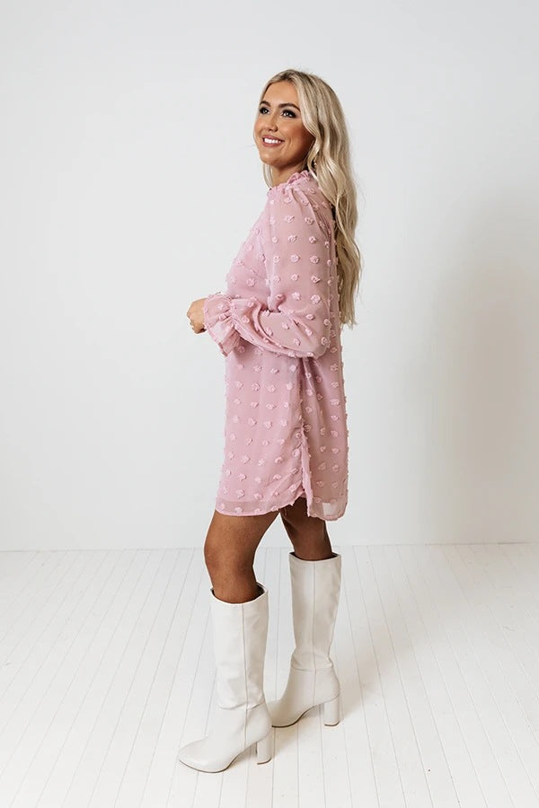 Long Sleeve "Chiffon Cutie" Dress