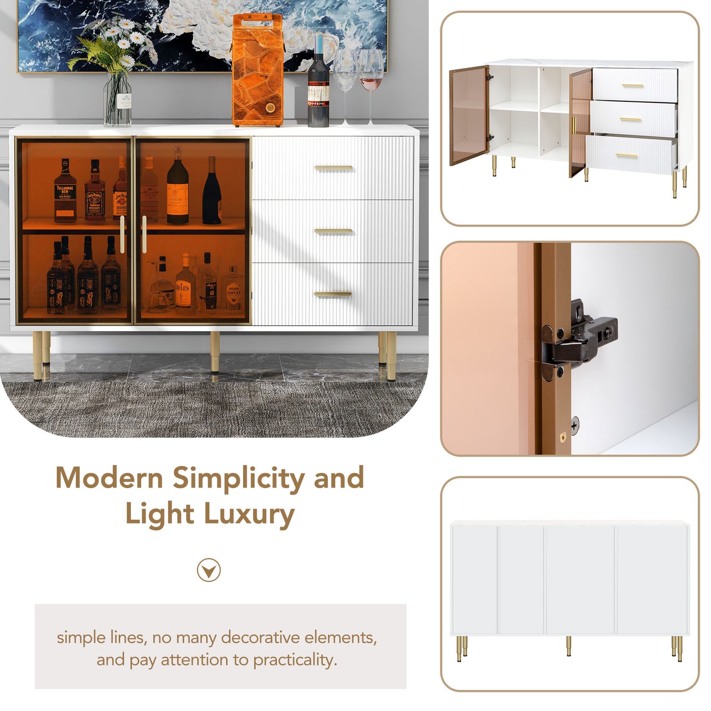 Mueble buffet aparador moderno blanco