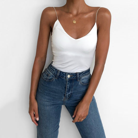 Black & White Satin Camis