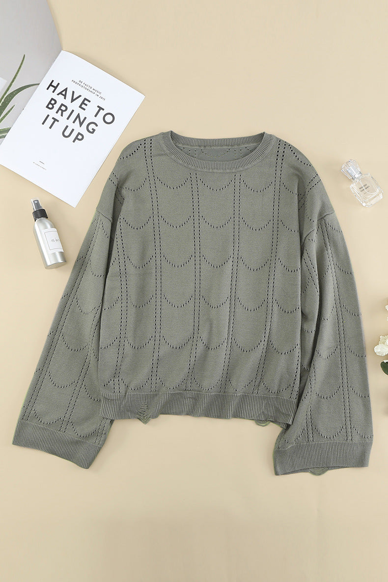 Women's Bell Arm Lattice Work It Sweater