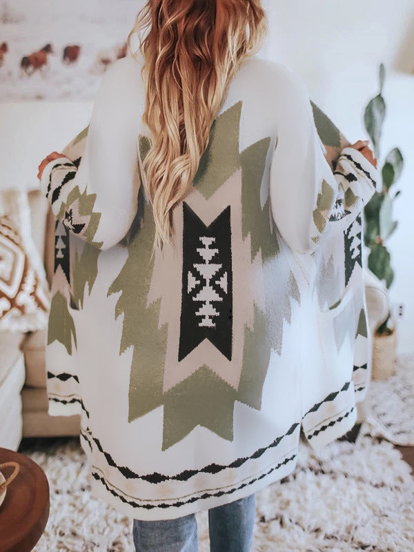 Tribal Printed Cardigan sweater