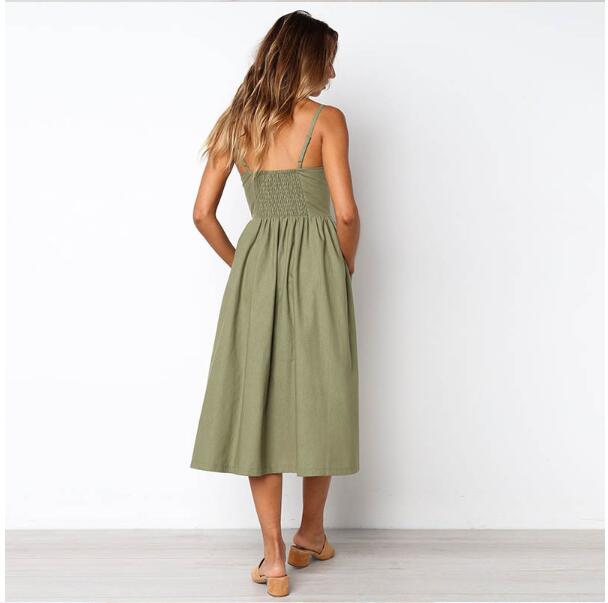 Button Pocket Sun Dress