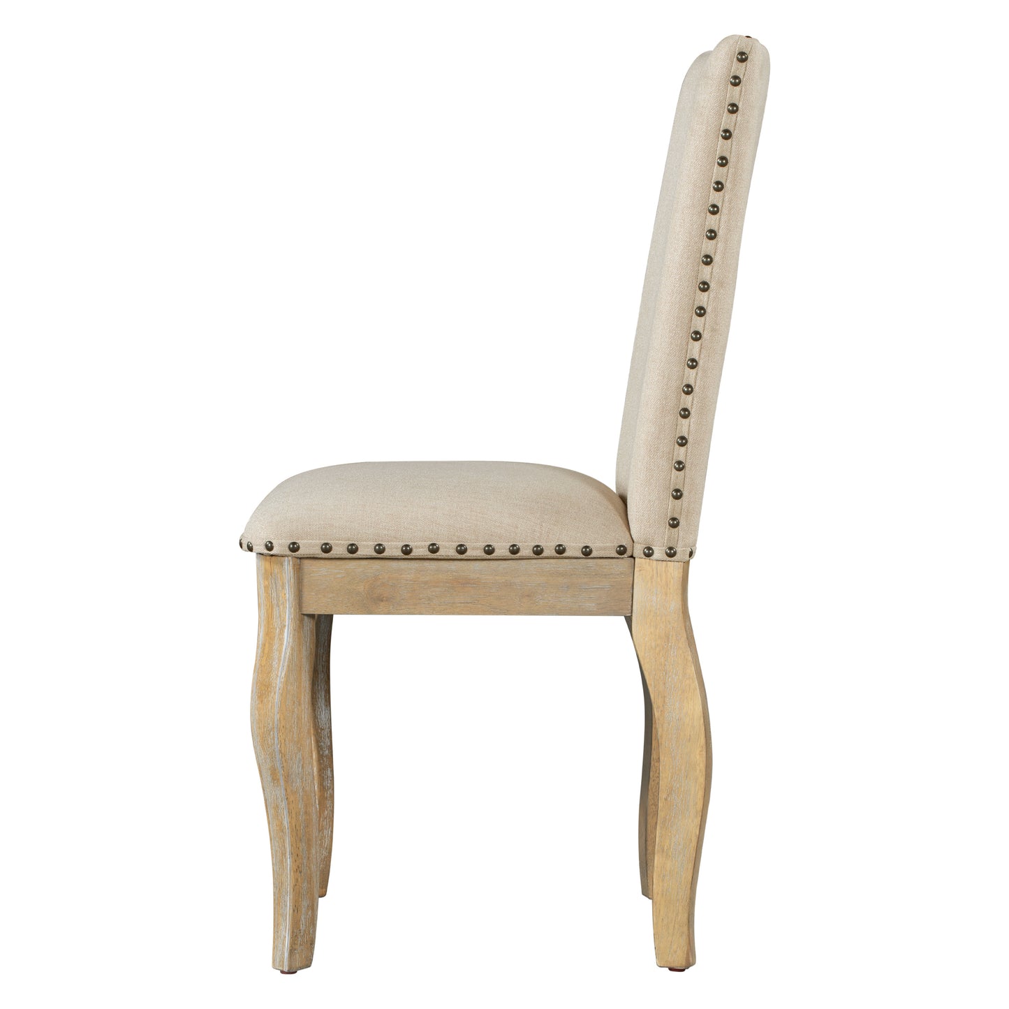 Mesa de comedor extensible redonda de madera de 5 piezas y 4 sillas de comedor tapizadas