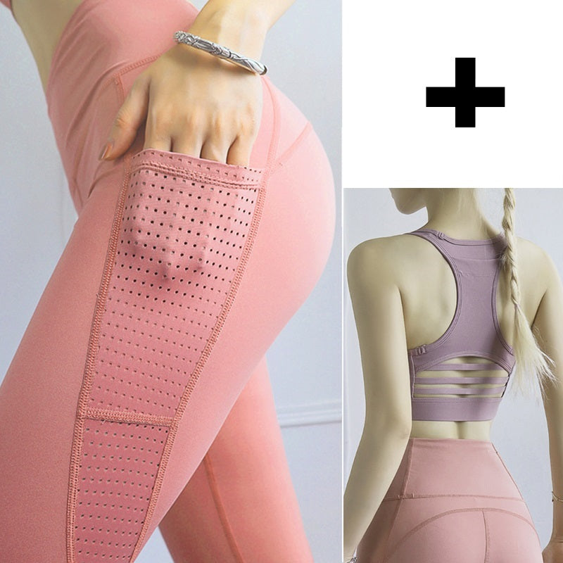 Conjunto de ropa deportiva de malla transpirable