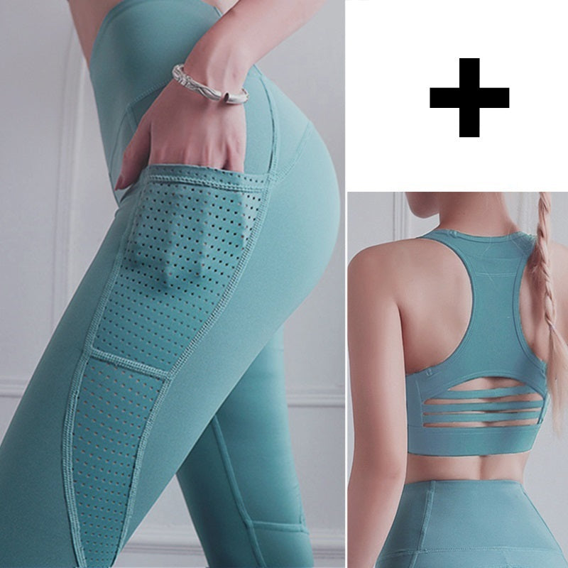 Conjunto de ropa deportiva de malla transpirable