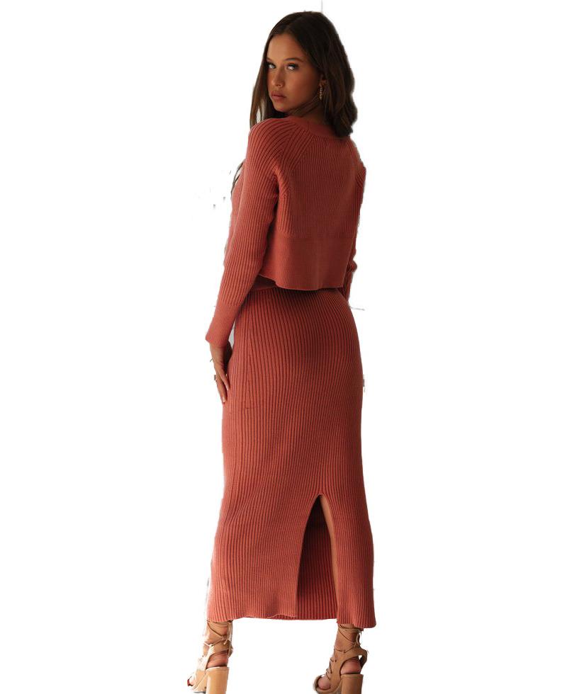 2-teiliges Set aus Pullover und langem Rock