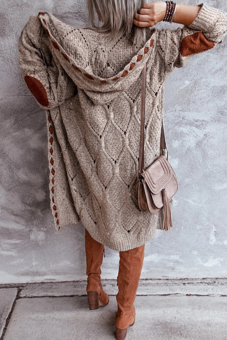 Knitted Long Sleeve Cardigan Sweater