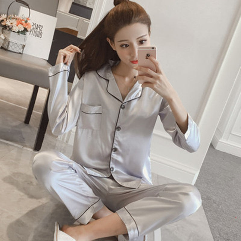 Conjunto de pantalones de pijama sedosos