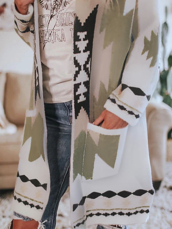 Tribal Printed Cardigan sweater