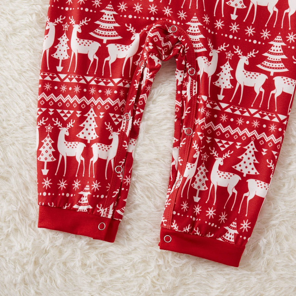 Conjunto de pijama familiar navideño con renos