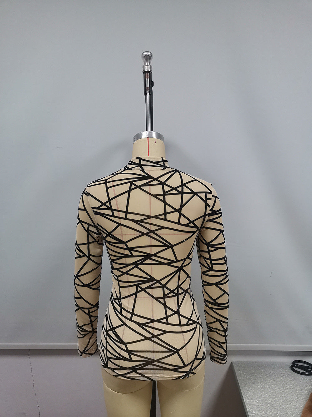 Abstract Ideas Long Sleeve Mesh Shirt