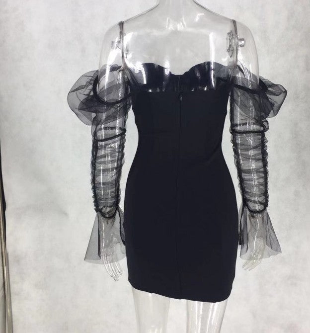 Mesh Sleeves Dress