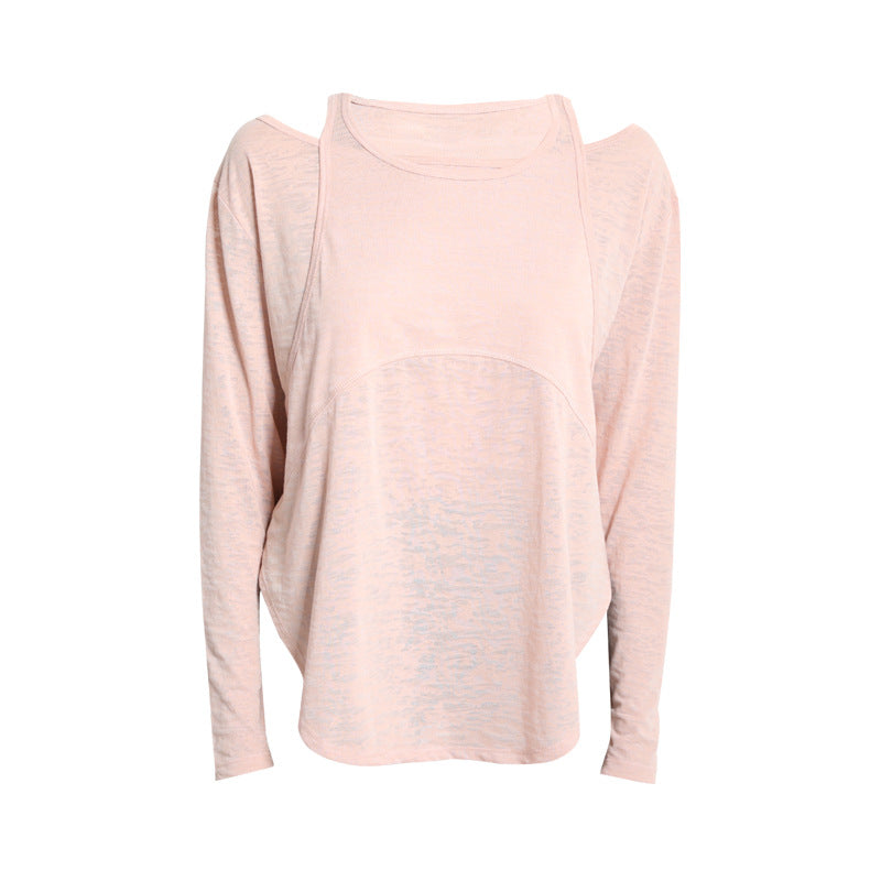 Camisa deportiva de manga larga con aberturas