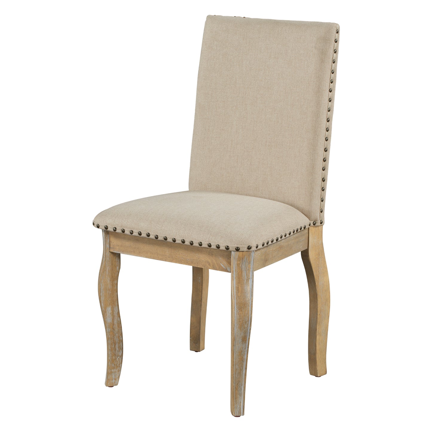 Mesa de comedor extensible redonda de madera de 5 piezas y 4 sillas de comedor tapizadas