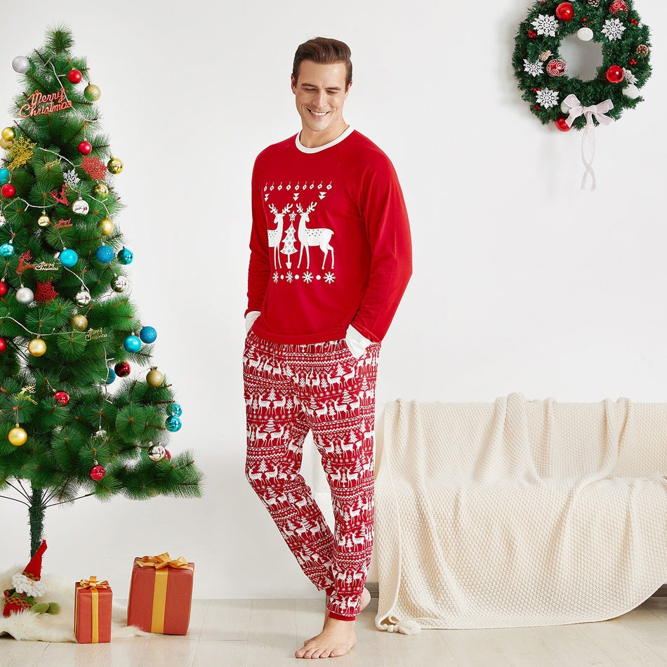 Conjunto de pijama familiar navideño con renos