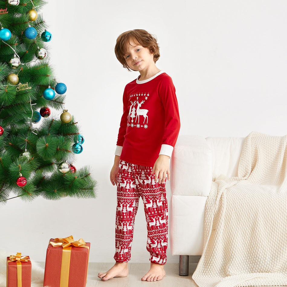 Conjunto de pijama familiar navideño con renos