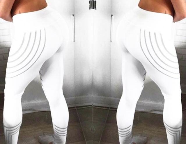 Leggings deportivos finos con forma geométrica