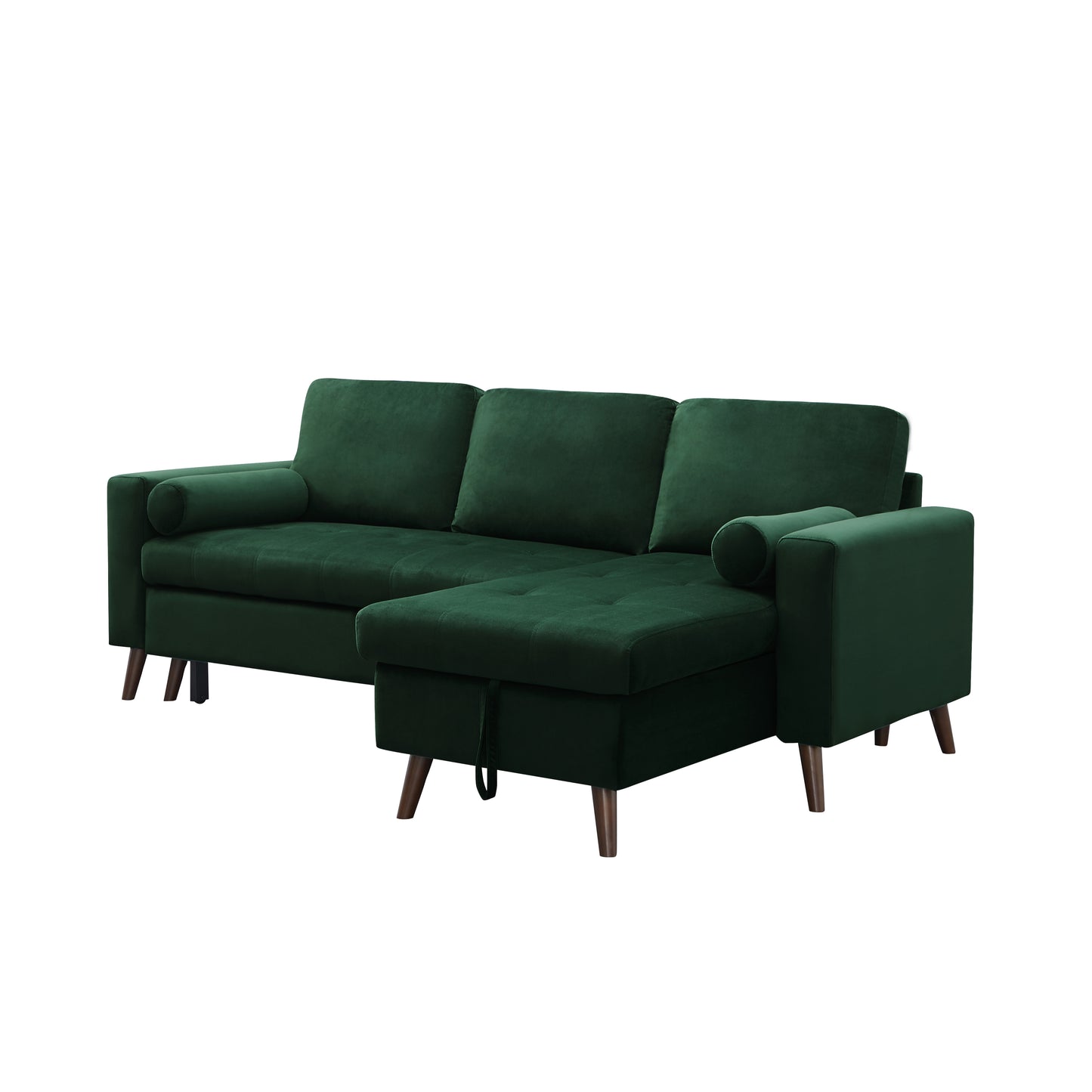 88" Reversible Sectional Sofa Multi-function Pullout Bed & Storage