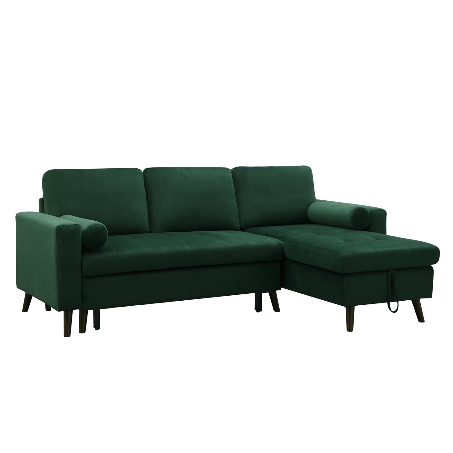 88" Reversible Sectional Sofa Multi-function Pullout Bed & Storage