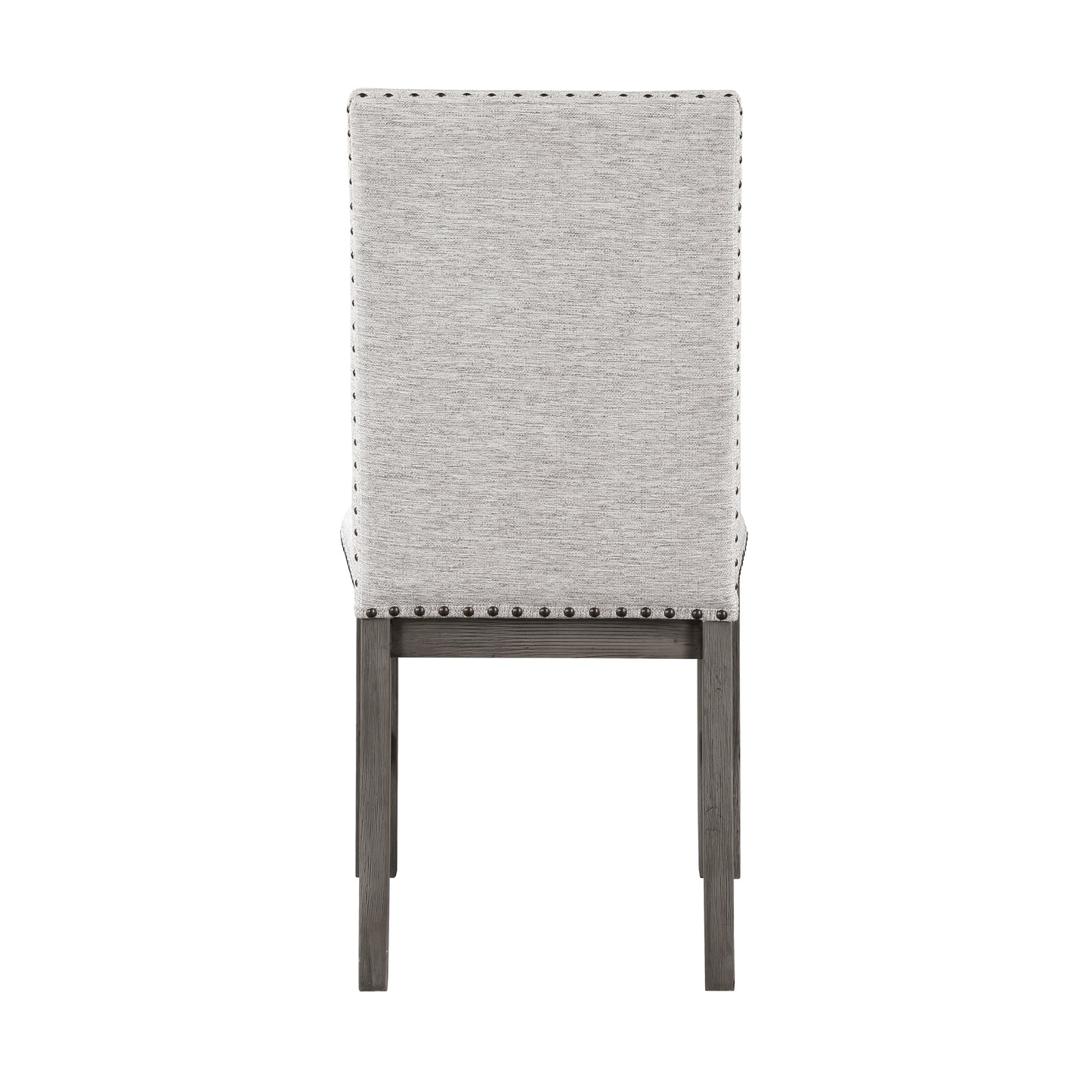 Juego de mesa de comedor gris rústico de 5 piezas con hoja extensible y 4 sillas tapizadas de tela