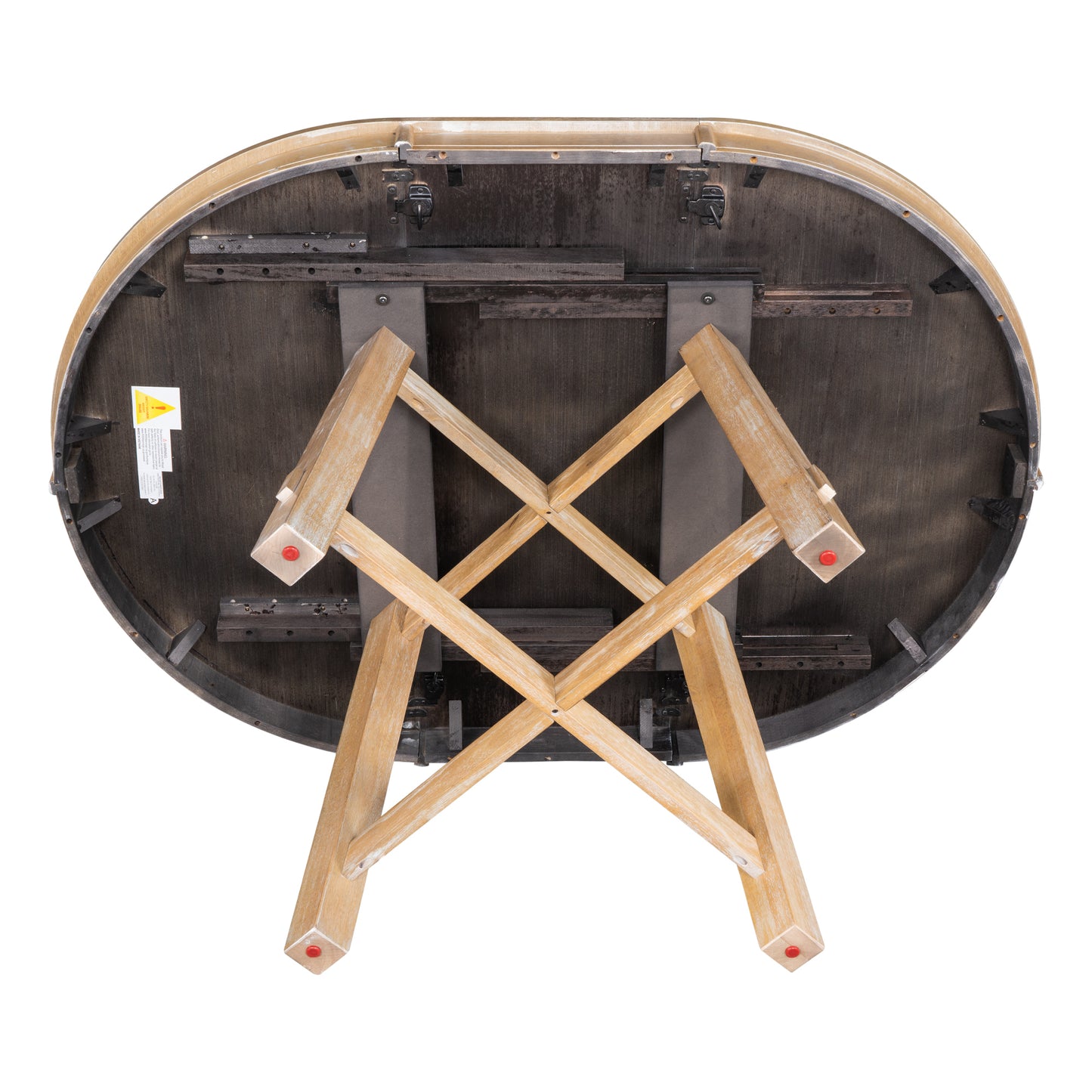 Mesa de comedor extensible redonda de madera de 5 piezas y 4 sillas de comedor tapizadas
