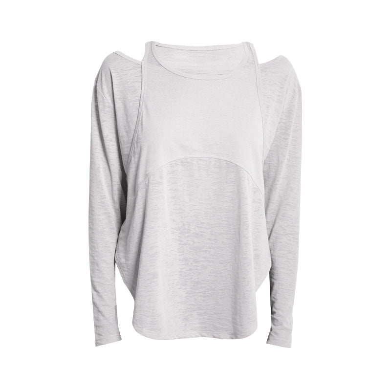 Camisa deportiva de manga larga con aberturas