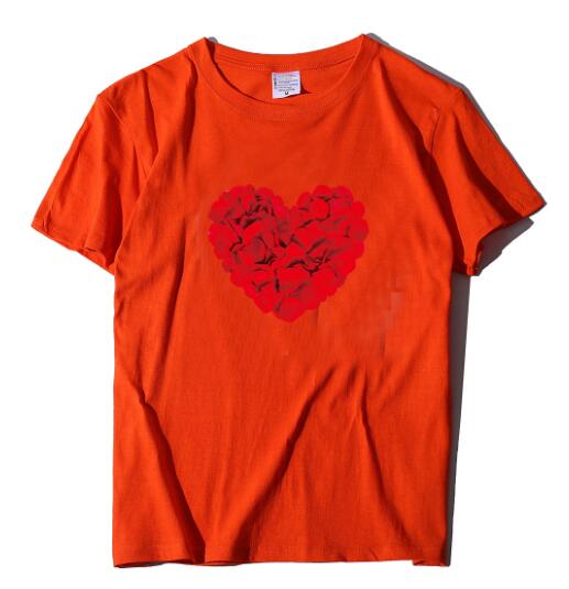 Valentine's Day Couples Rose Love Short Sleeve Shirt