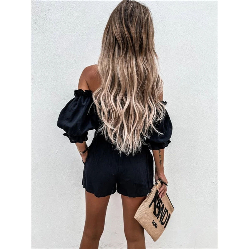 Women's Tube Top Two-Piece Short Set