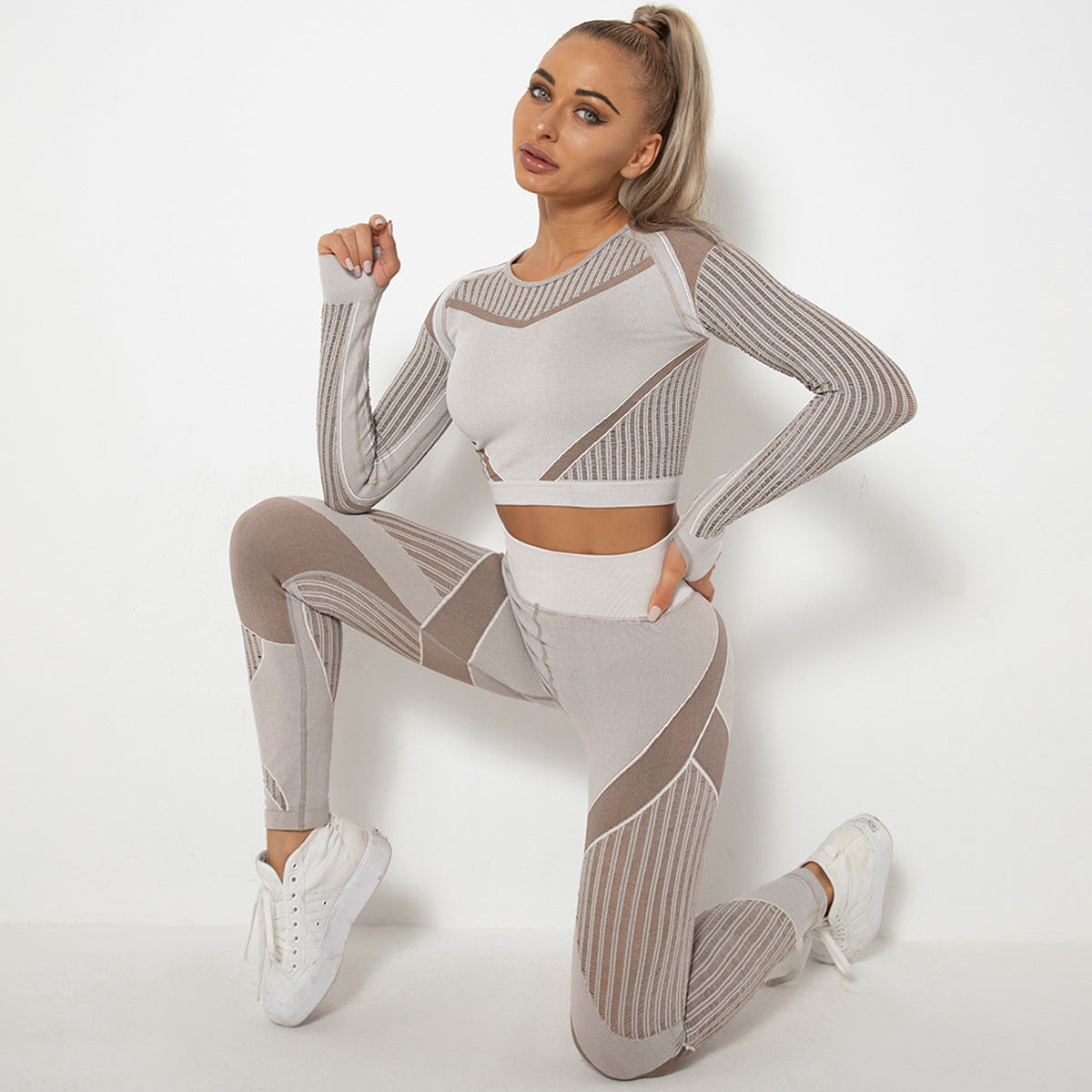 Blurred Lines Absorbent Workout Suit
