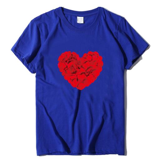 Valentine's Day Couples Rose Love Short Sleeve Shirt